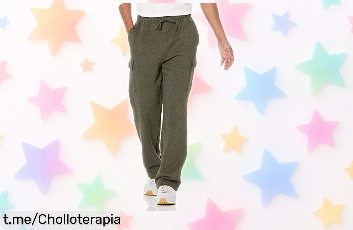Pantalones deportivos tipo cargo de Amazon Essentials con forro polar a un precio loco, ¡hazte con este super chollo y siente la libertad en cada paso!