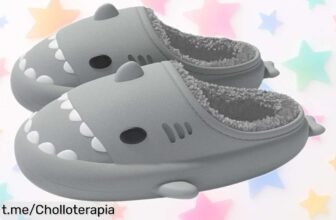 Pantuflas de casa S7 STAR: cálidas y antideslizantes con diseño de tiburón, ahora rebajadas. ¡Corre que vuelan y disfruta del invierno como te mereces!