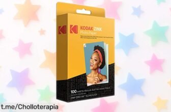 Papel fotográfico Kodak Zink 2x3 con 100 hojas a precio rebajado, colores vibrantes y resistente al agua para que cada foto cuente: ¡aprovecha este super chollo ya!