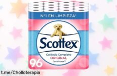 Papel higiénico Scottex Original 96 rollos a un precio bajísimo: ¡aprovecha este super chollo y siente la tranquilidad de tener lo mejor en casa antes que se agote!