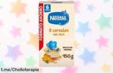 Papilla 8 cereales con miel Nestlé, el super chollo que tu bebé necesita; llena de hierro y vitaminas. ¡No te la pierdas, su sabor encantará a toda la familia!