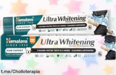 Pasta de dientes ultra blanqueante Himalaya con carbón activo, ¡luzca 3 tonos más blancos en solo 14 días a un precio rebajado que no volverás a ver! Sonríe como nunca antes.