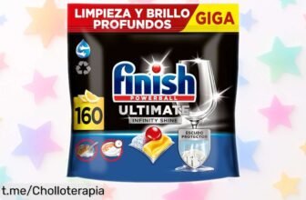 Pastillas Finish Powerball para lavavajillas con aroma a limón, ¡gran poder quitagrasas y protección increíble! No dejes pasar este super chollo y brilla cada día en tu mesa.