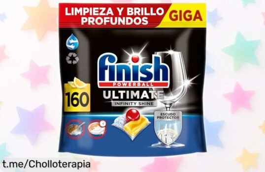 Pastillas Finish Powerball para lavavajillas con aroma a limón, ¡gran poder quitagrasas y protección increíble! No dejes pasar este super chollo y brilla cada día en tu mesa.
