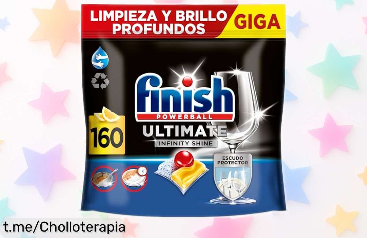 Pastillas Finish Powerball para lavavajillas con aroma a limón, ¡gran poder quitagrasas y protección increíble! No dejes pasar este super chollo y brilla cada día en tu mesa.