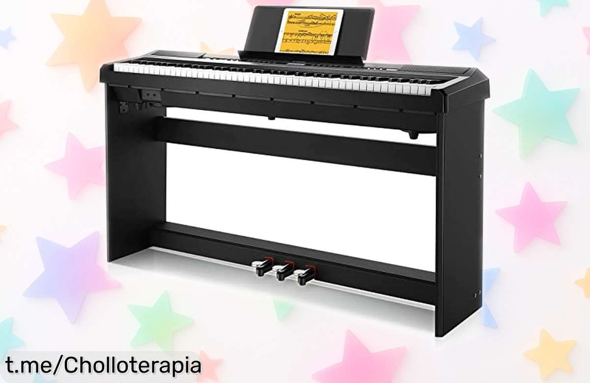 Piano eléctrico 88 teclas contrapesadas Donner a precio rebajado, más de 200 tonos para despertar tu inspiración ¡No te pierdas este super chollo y comienza a tocar ya!