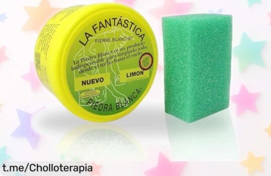 Piedra blanca multiusos con esponja de regalo que limpia y protege al instante, aprovecha este super chollo a precio rebajado y dale brillo a tu hogar en segundos.