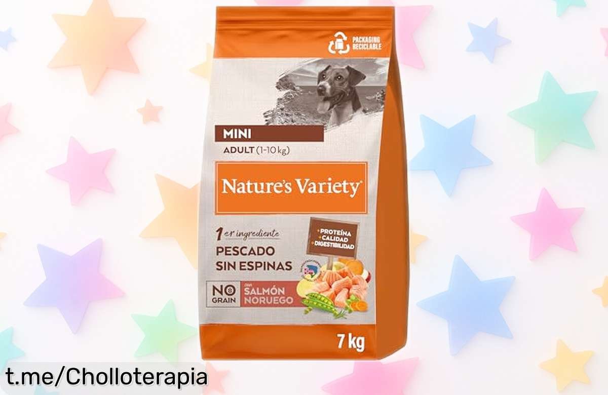 Pienso para perros mini con salmón Noruego Nature’s Variety, energía y piel sana a precio rebajado ¡no dejes escapar esta oportunidad de darle lo mejor a tu peludo ya!