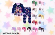 Pijama de 2 piezas para niñas con dibujos divertidos, ¡aprovecha el descuentazo y regala sonrisas mientras sueña a lo grande en estas noches mágicas!