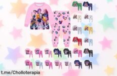 Pijamas de dibujos animados para niñas en 2 piezas, un súper chollo con descuento brutal que hará sus noches mágicas ¡no te lo pierdas y compra ya!