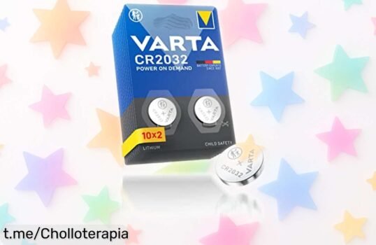 Pilas de botón VARTA CR2032, paquete de 20, ¡a precio rebajado! No te quedes sin energía y asegura el funcionamiento de tus dispositivos con este super chollo. ¡Compra ya!