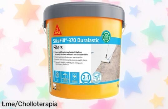 Pintura acrílica SikaFill 370 Fibers, impermeable y flexible a precio rebajado: protege tus cubiertas antes de que esta oferta se esfume. ¡No te lo pierdas!