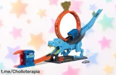 Pista para coches Hot Wheels City Desafío del T Rex: diversión a raudales con lanzador y vehículo incluido, ¡precio rebajado por tiempo limitado! No te quedes sin la tuya y vive la emoción.