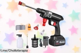 Pistola de agua a presión 30 bar con batería de larga duración: precio loco para limpiar fácil y rápido, ¡no te quedes sin la tuya antes que se agoten!