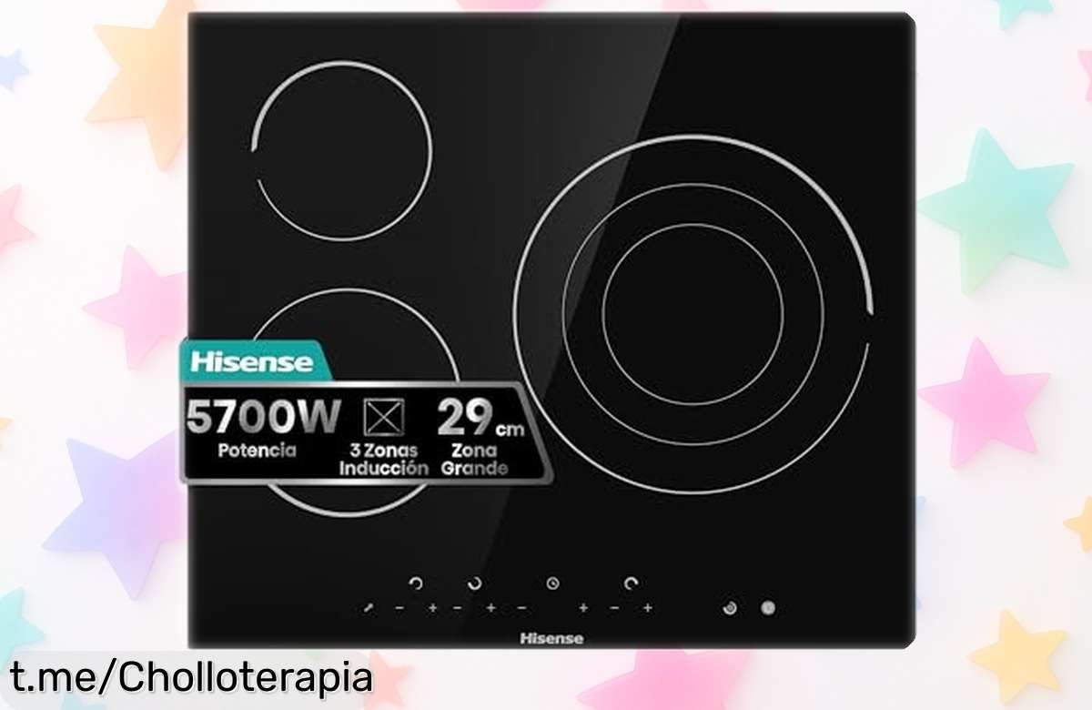 Placa vitrocerámica Hisense con zona gigante de 30 cm: super chollo a precio rebajado para una cocina segura y práctica ¡Hazla tuya ya antes de que se agote!