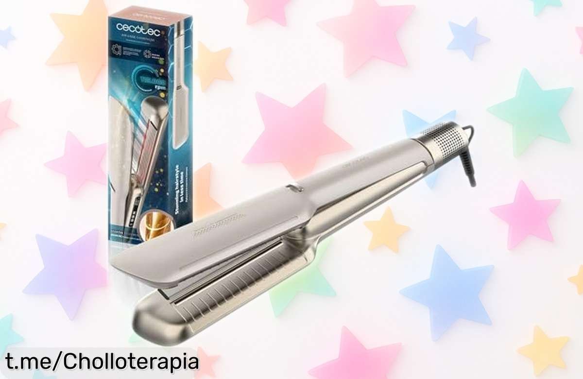 Plancha de pelo Cecotec Air Lisse Champagne: ¡alisado y secado rápido a un precio loco que hará brillar tu cabello! No te quedes sin el super chollo, date prisa.