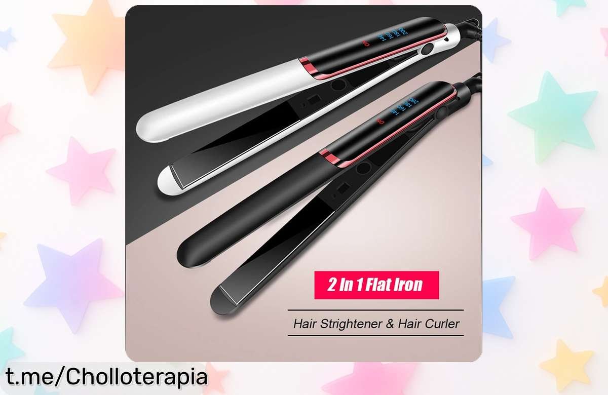 Plancha de pelo profesional con cerámica iónica y pantalla LCD a precio rebajado para un brillo espectacular, ¡aprovecha esta oferta limitada y deslumbra ya!