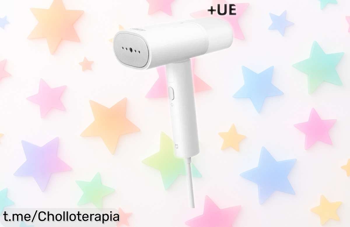 Plancha de vapor portátil Xiaomi Mijia ajustable y plegable a precio brutal: ¡No te quedes sin la tuya y lleva siempre contigo ropa impecable!