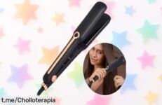 Plancha y rizador de cerámica profesional que calienta rapidísimo, ¡super chollo rebajado para lucir un look impecable en casa! No te lo pierdas, ¡compra ya y maravilla a todos!