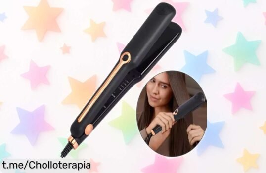 Plancha y rizador de cerámica profesional, ¡rebajado a un precio espectacular! No te quedes sin el tuyo, está volando y tu estilo lo merece.