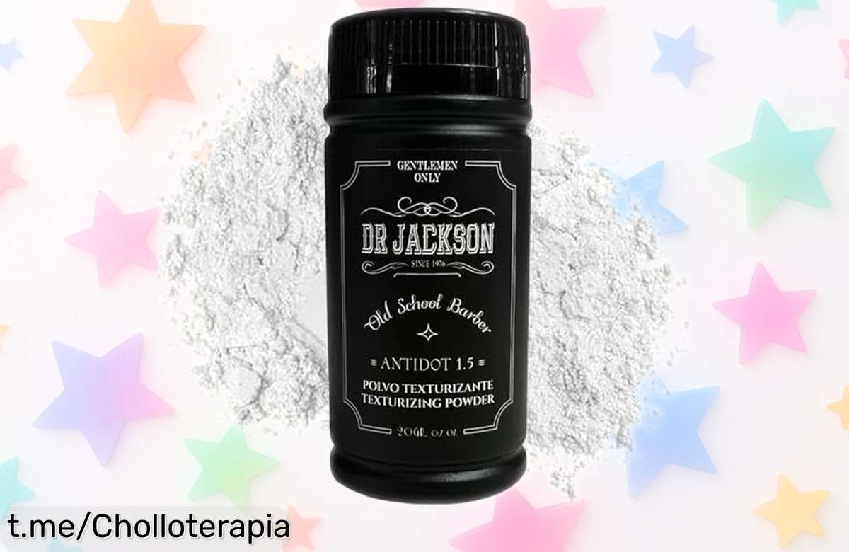 Polvos texturizantes Dr. Jackson para hombre: da volumen y fijación natural a tu cabello ¡aprovéchalo ya antes de que se agote esta oferta voladora!