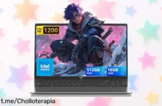 Portátil Tivique 16” Full HD con 16GB y SSD ampliable, ¡chollo rebajado que volará! Ideal para estudiar o trabajar cómodo. No te quedes sin el tuyo ahora mismo.