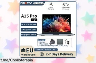Portátil potente Ninkear A15 Pro Ryzen 5 a precio loco: un super chollo que no puedes dejar escapar. ¡Hazlo tuyo y transforma tu día ahora mismo!