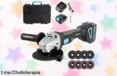 Potente amoladora radial a batería Cecotec RadialPower 2120 con motor sin escobillas y 900W, ¡aprovecha el precio rebajado y lleva tus proyectos al siguiente nivel ya!