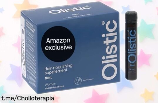 Potente complemento anticaída Olistic para mujer 50+ en súper chollo, con 28 ampollas de ingredientes naturales que transformarán tu cabello. ¡No te lo pierdas y presume melena llena de vida!