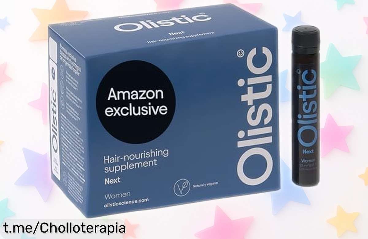 Potente complemento anticaída Olistic para mujer 50+ en súper chollo, con 28 ampollas de ingredientes naturales que transformarán tu cabello. ¡No te lo pierdas y presume melena llena de vida!