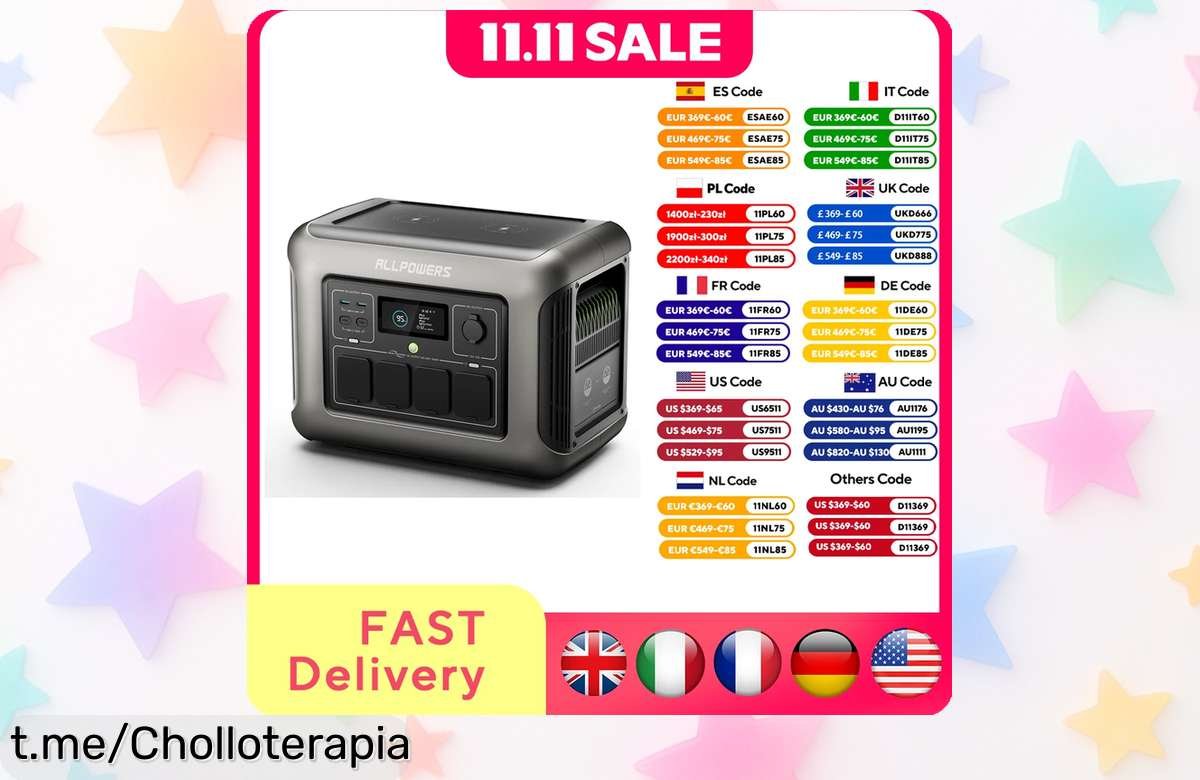 Potente estación de energía ALLPOWERS para tus fiestas en el jardín: ¡descuento brutal y una oportunidad que no puedes dejar pasar!