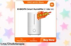 Potente humidificador Xiaomi con tanque antibacteriano 4L, caída de precio y ¡ambiente fresco y saludable que vuela! Aprovecha este chollo antes de que se acabe.