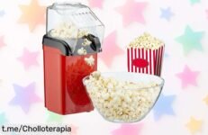 Potente máquina de hacer palomitas sin grasa, 1200W y aire caliente ¡Aprovecha el precio loco con descuento brutal antes que se agote! ¡Disfruta momentos deliciosos en casa!