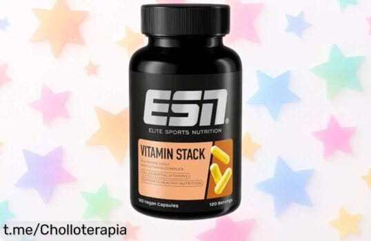 Potente multivitamínico ESN vitamin stack con 13 vitaminas en una cápsula, tu aliado para energía y fuerza diaria a un precio rebajado de locura ¡No te quedes sin él!