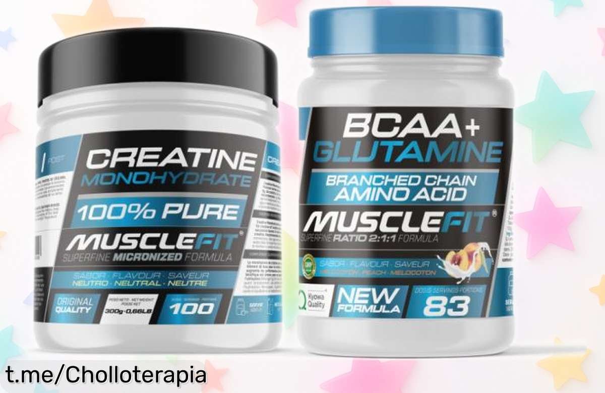 Potente pack de glutamina, Bcaa’s y creatina Musclefit a precio rebajado para aumentar tu energía ¡No te quedes sin el chollo del momento, actúa ya!
