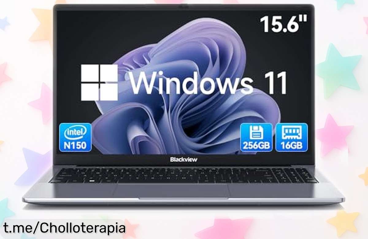 Potente portátil Blackview FHD IPS con 16GB RAM a precio loco, ¡un super chollo que vuela! Aprovecha este ofertón y vive la última tecnología como nunca, no dejes pasar esta oportunidad única.