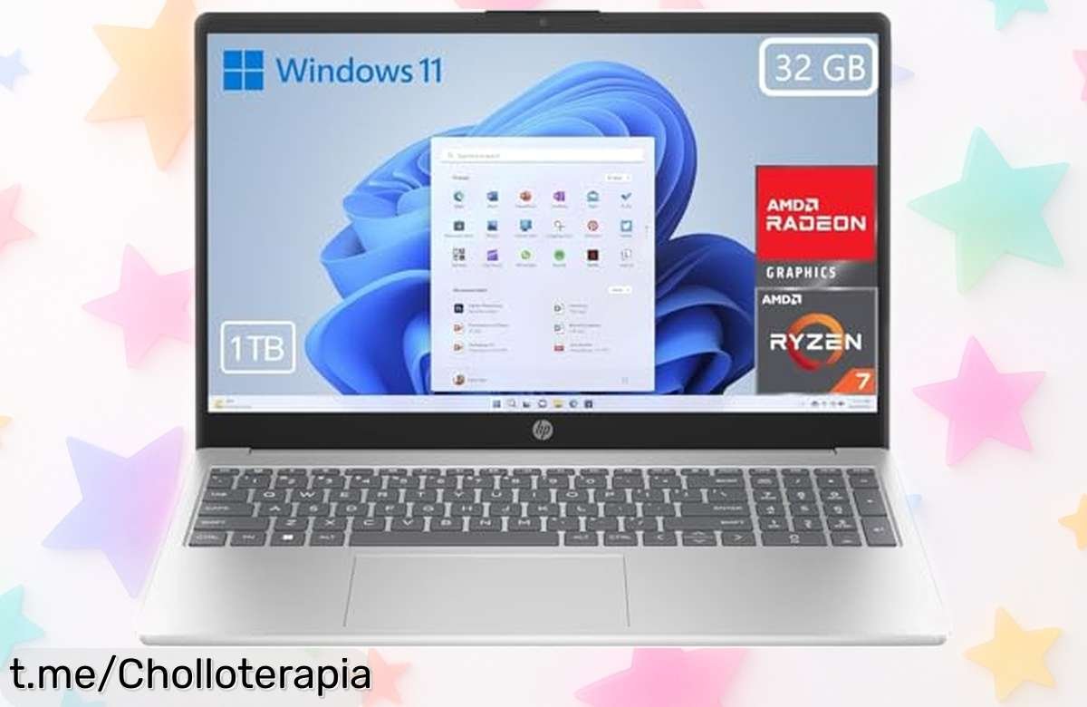 Potente portátil HP con Ryzen 7 y 32 GB RAM, oferta brutal que no querrás dejar escapar: ¡precio rebajado por tiempo limitado para vivir la velocidad en tus manos!
