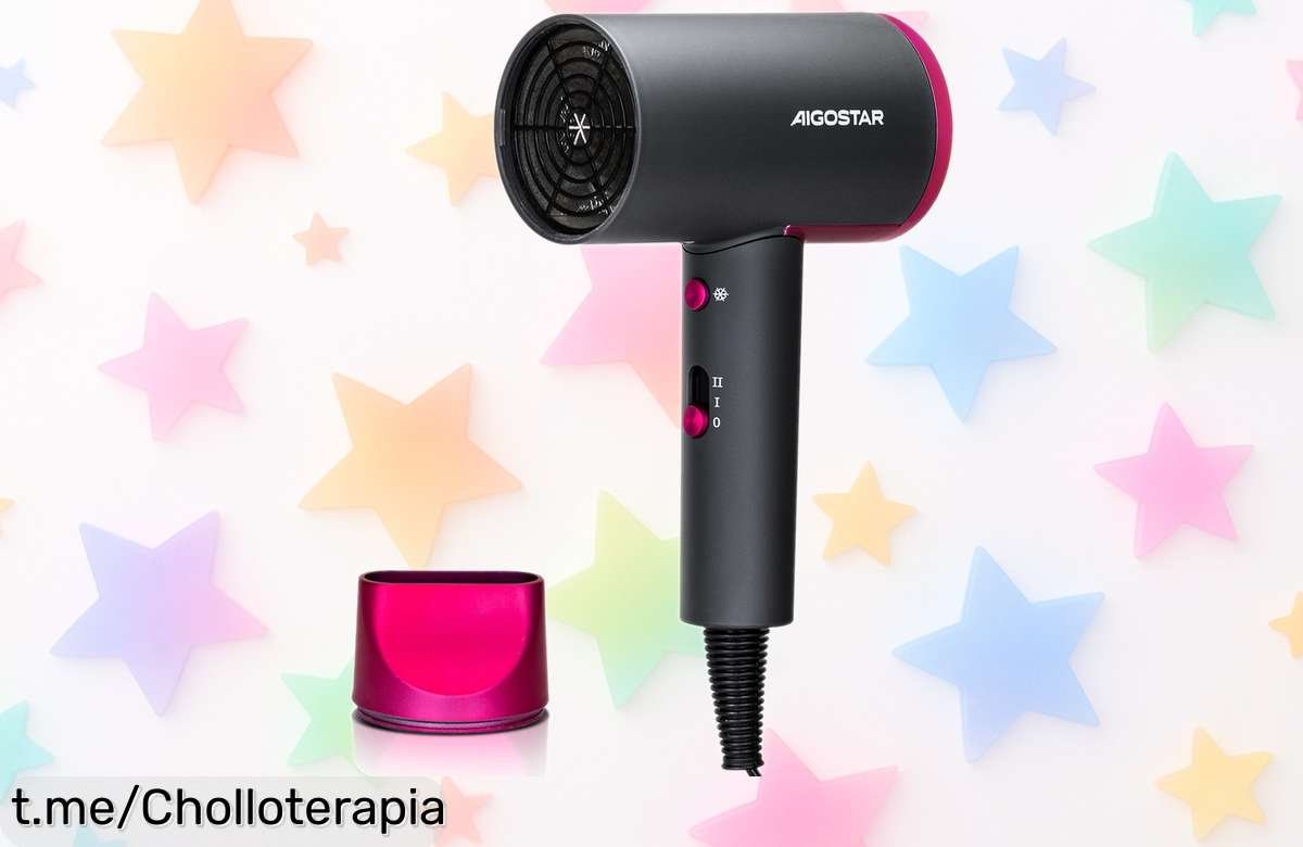 Potente secador de pelo AIGOSTAR con 2200W y tecnología iónica a un precio rebajado; seca rápido y cuida tu cabello, ¡aprovéchalo antes de que se agote!