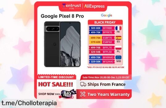 Potente smartphone Google Pixel 8 Pro, pantalla gigante y cámara increíble: ¡aprovecha el descuento brutal antes de que se agote este super chollo!