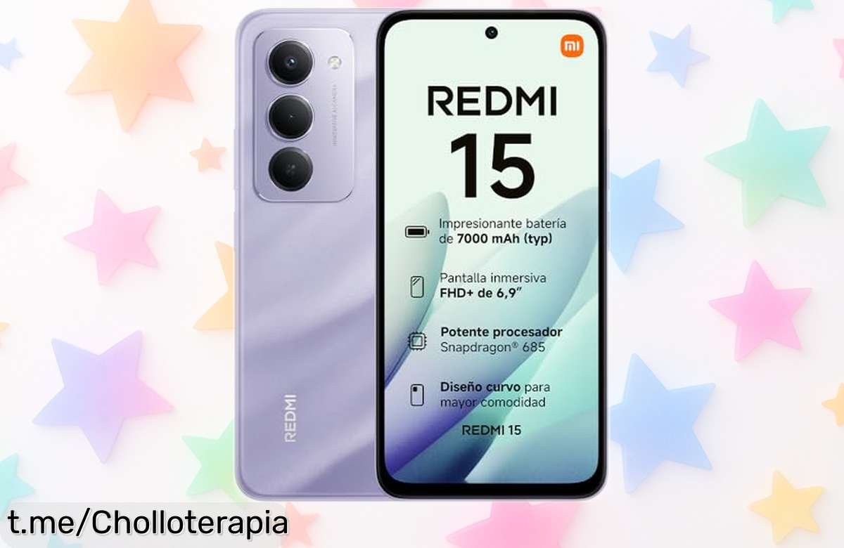 Potente smartphone Xiaomi Redmi 15 con cámara de 50MP y pantalla gigante, ¡rebajado a precio loco! Corre, que vuelan estas unidades y disfruta de un móvil completo que te hará sonreír.