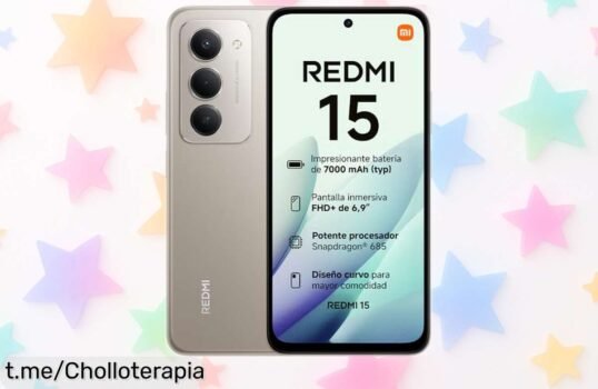 Potente smartphone Xiaomi Redmi 15 de 6+128 GB con cámara de 50MP y batería que dura todo el día ¡Chollazo limitado para un placer diário nunca visto!