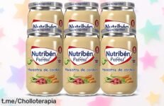 Potitos de menestra de cordero Nutribén pack 6x235gr a precio loco y con ingredientes top, ¡no te pierdas este super chollo que se agota rápido y cuida la salud de tu peque!