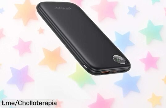 Power bank slim 10000mAh con carga ultrarrápida y doble USB, ¡rebajado a un precio de locura! No te quedes sin batería, hazte con este chollo antes que sea tarde.