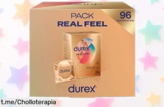Preservativos Durex Real Feel sin látex con extra lubricación, ¡precio rebajado que quita el hipo! Aprovecha este super chollo y siente la diferencia antes de que se agoten.