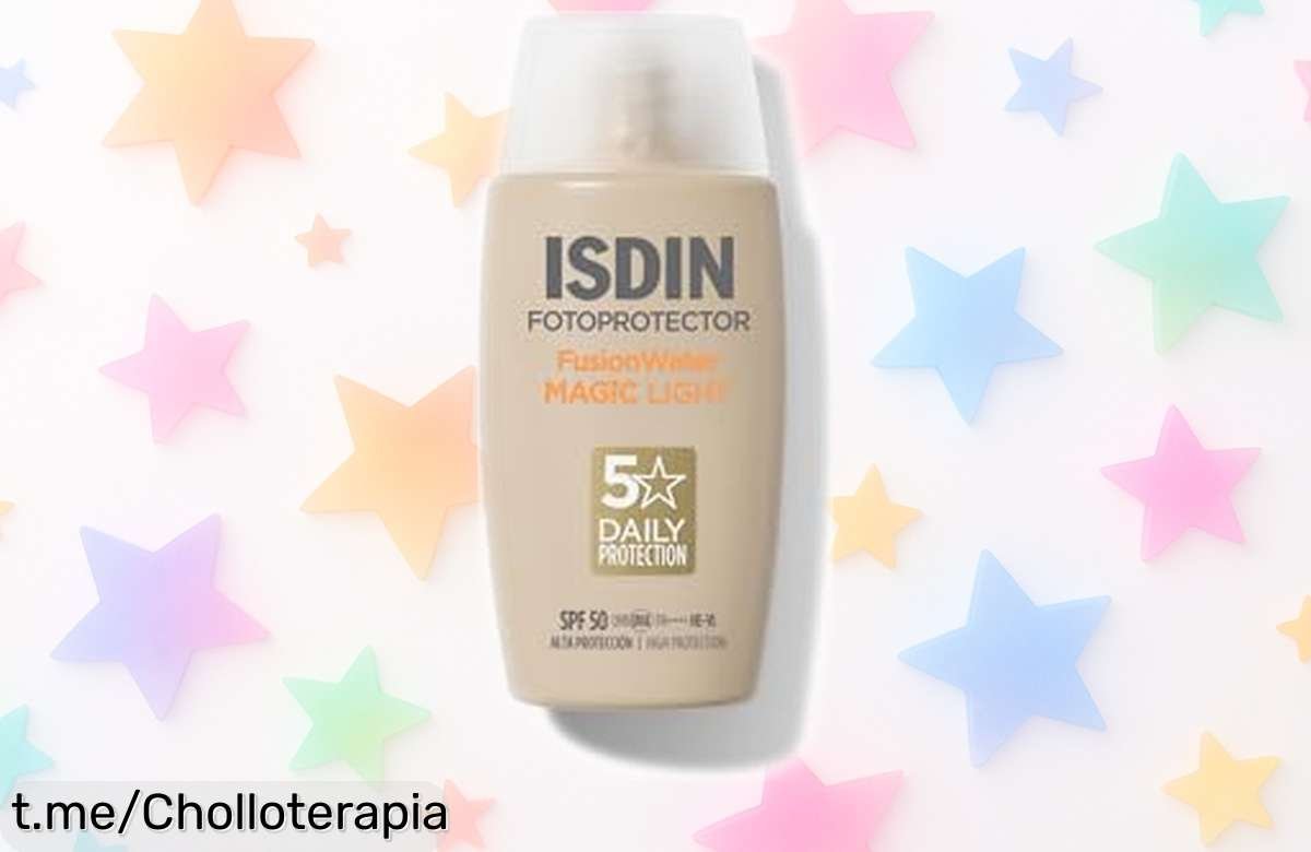 Protector solar ISDIN Fusion Water Color Light SPF50 en tono natural a precio rebajado, cuida tu piel y evita irritaciones; no dejes escapar este chollo para lucir perfecta.