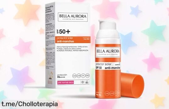 Protector solar facial Bella Aurora SPF 50+ con defensa antimanchas a precio rebajado, ¡aprovecha este super chollo y cuida tu piel antes de que se acabe!