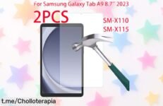 Protege tu Samsung Galaxy Tab A9 8,7” con 2 cristales templados ultra resistentes a un precio loco, ¡nunca habías visto una oferta así! Cuida tu pantalla y actúa rápido antes de que se acaben.