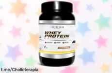 Proteína whey pura 100% con BCAA y glutamina: ¡super chollo a precio rebajado solo por tiempo limitado! Acelera tu recuperación y potencia tus entrenos ahora mismo.