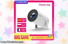 Proyector portátil Magcubic HY300 Pro, imagen 4K y sonido Bluetooth a un precio rebajado que no durará; ¡no te quedes sin tus noches de cine mágico!