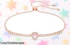 Pulsera Swarovski con corazón rosa que enamora: rebaja loca por tiempo limitado, no te pierdas este super chollo y dale un twist brillante a tu estilo ahora mismo.